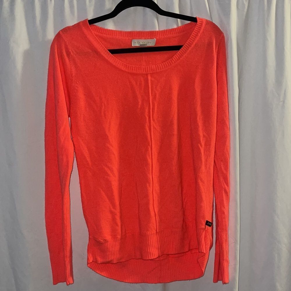 Nicki Minaj soft neon pink coral light weight sweater